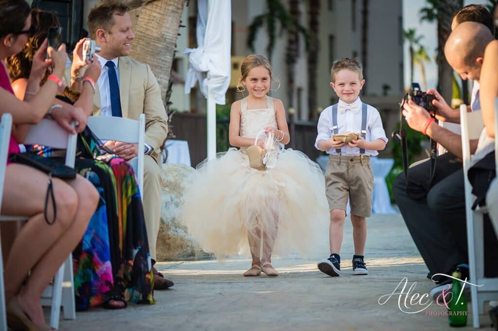 two bridal party children who are very cute 