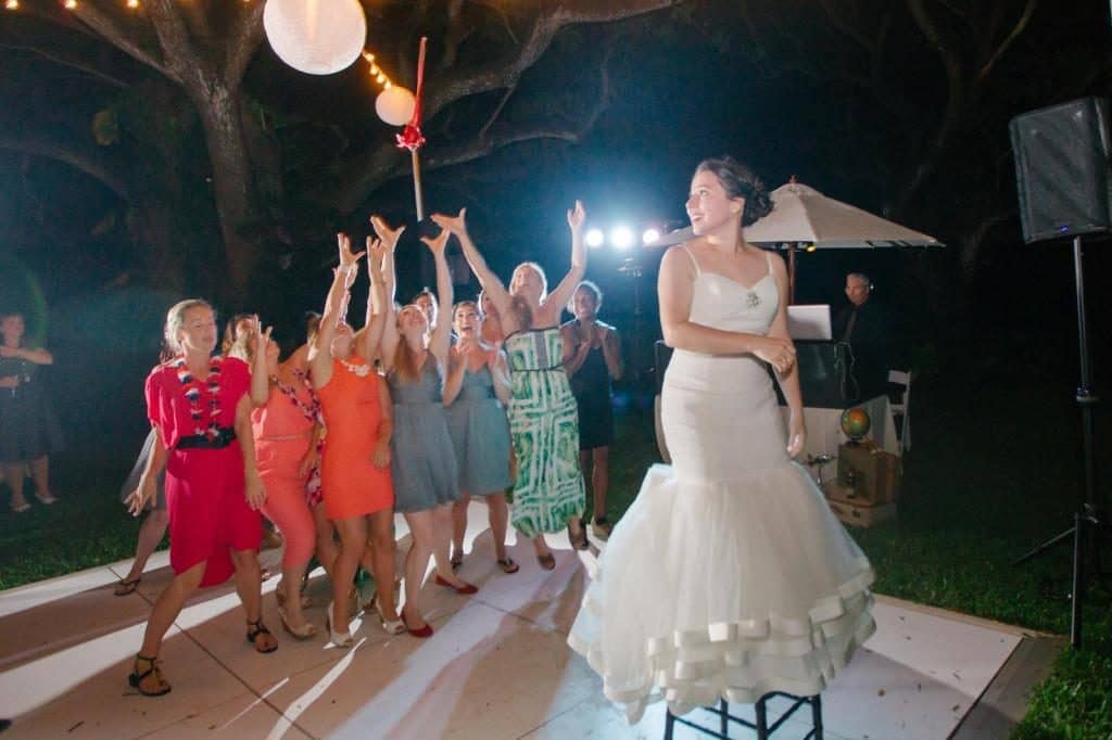 bride and bridesmaids dancing 