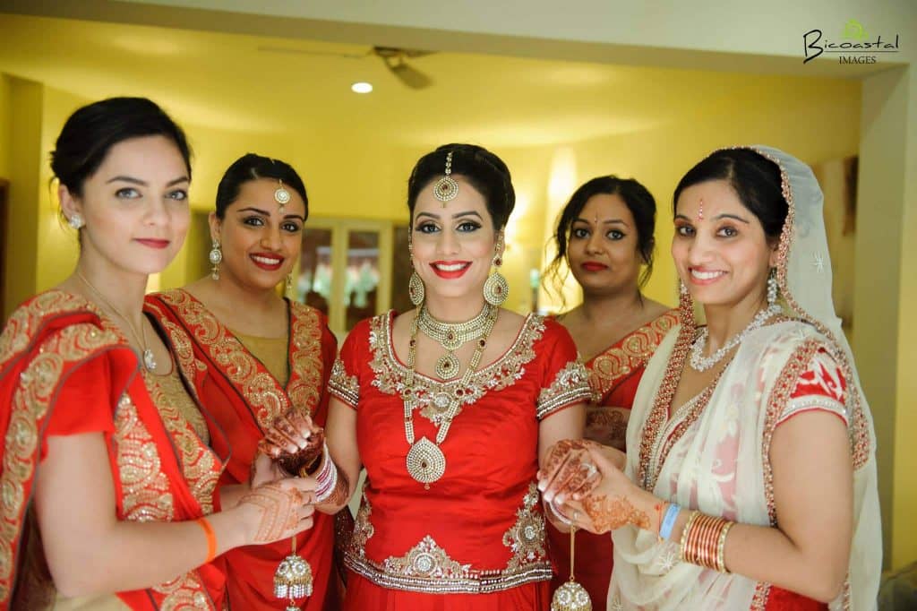  Indian Bride and her bridesmaids 