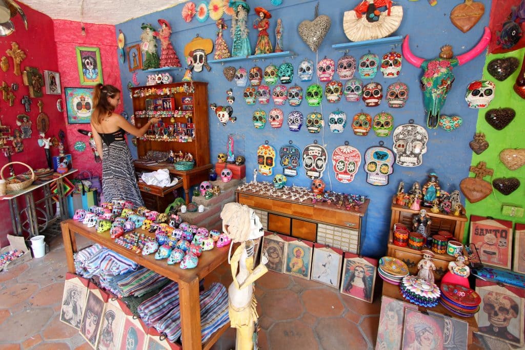  Mask are in this store for sale in Sayulita 