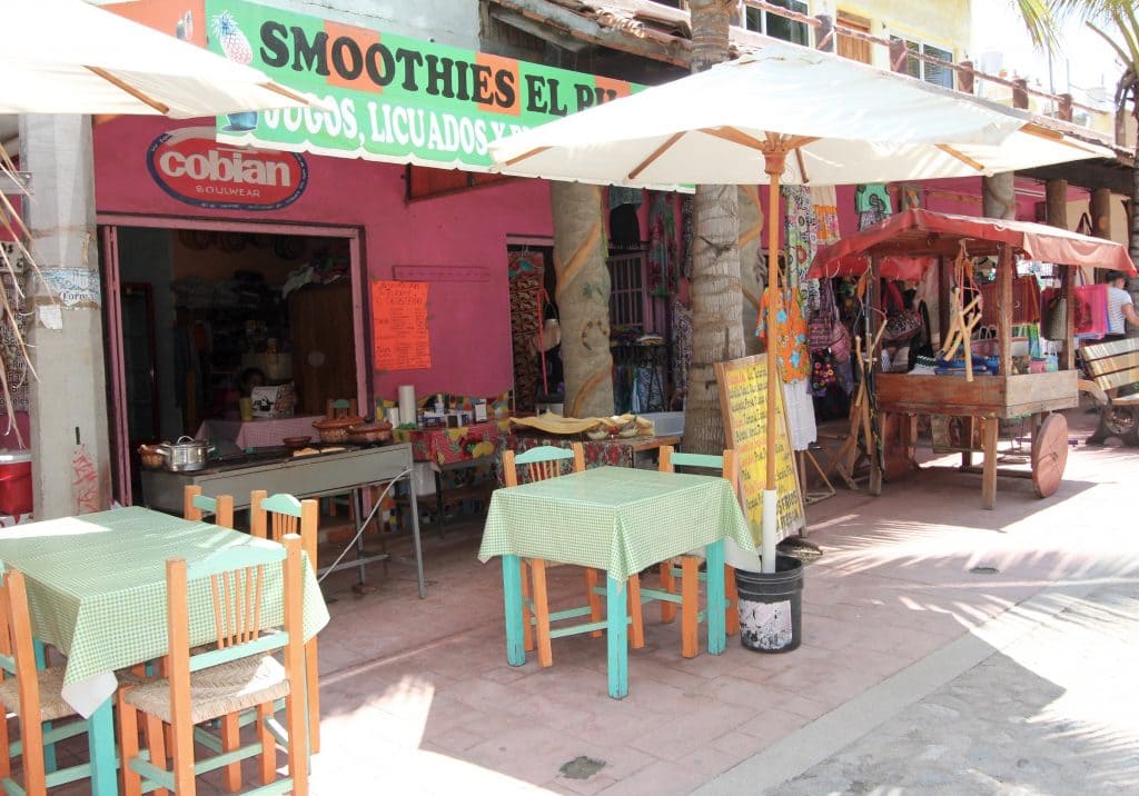  smoothy bar located by the beach 