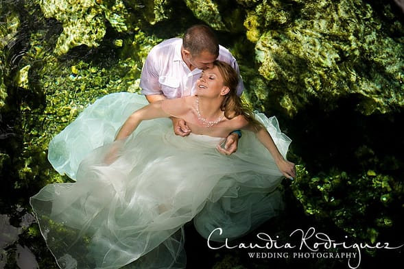 Couple in a trash the dress photo 