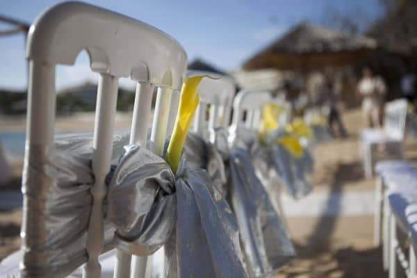 9dreams huatulco chair set up for ceremony. 