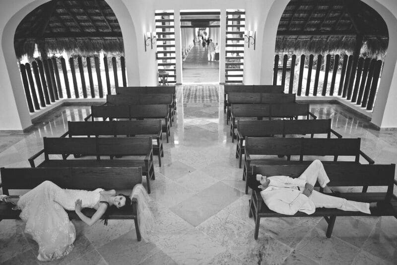 5wedding couple in church 